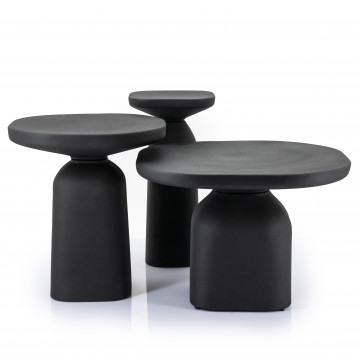 Masuta laterala Squand medium 45x45x50 cm/ neagra - Img 2