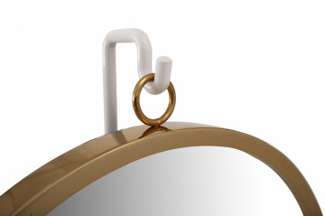 Oglinda rotunda auriu/alb Elegance 14x41x75 cm - Img 3