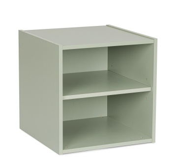 Raft tip cub, finisaj verde salvie, 35x35x35 cm