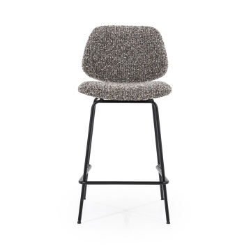 Scaun de bar Jon din Țesătură și metal taupe - Img 12