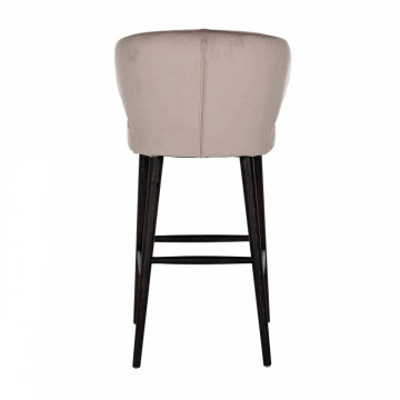 Scaun de bar tapitat Indigo gri deschis - Img 3