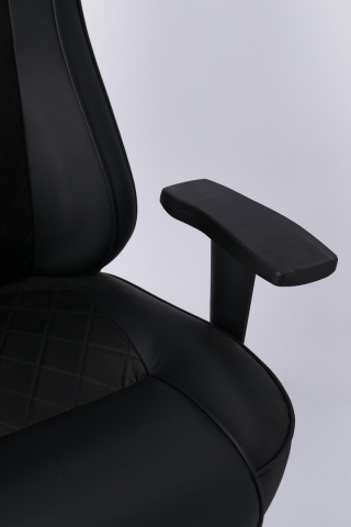 Scaun de birou ergonomic reglabil, din piele ecologică, negru - Img 7