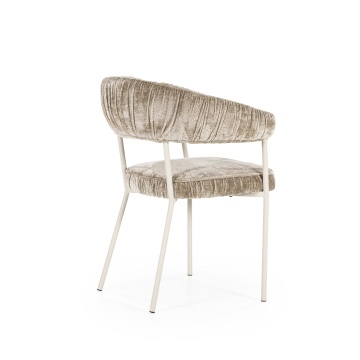 Scaun Lizzy din Țesătură și metal taupe - Img 8