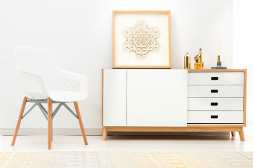Scaun Minimalist alb - Img 2