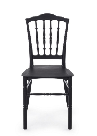 Scaun suprapunabil din plastic, negru, 40.5x41x89 cm - Img 2