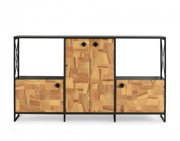 Servanta din pal melaminat Cihangir antracit 180x41x90 cm