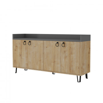 Servanta din pal melaminat Dea stejar 140x80x36 cm