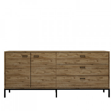 Servanta din pal melaminat Riga stejar 180x80x45 cm