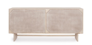 Servanta Elishaeva, cu 4 uși, din lemn masiv de mango și MDF, 180x45x80 cm - Img 3