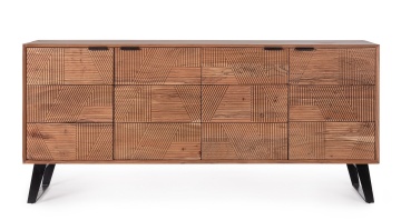 Servanta Isar cu 4 uși, din lemn de acacia, 175x40x80 cm - Img 2