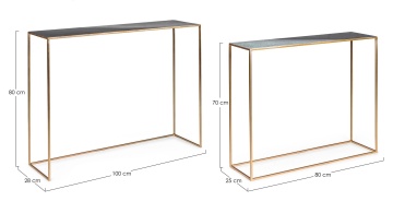 Set 2 console din metal cu finisaj emailat - Img 2