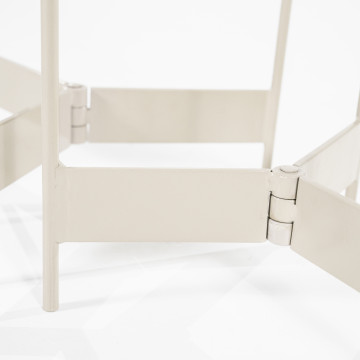 Set 2 masute laterale din metal si marmura Sib 35x35x49 cm / 30x30x60 cm bej - Img 2