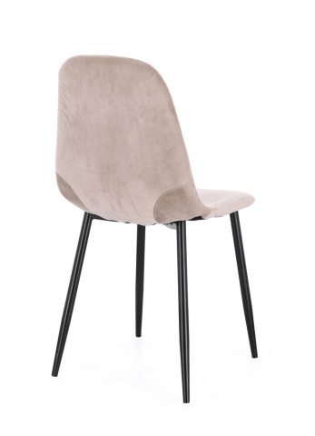Set 4 scaune Irelia, din catifea, Taupe, 52,5x42,5x90 cm - Img 2