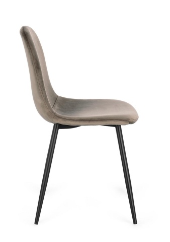 Set 4 scaune tapitate Irelia Black/Taupe - Img 5
