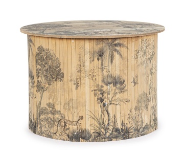 Set de 2 măsuțe de cafea rotundă Namika, din bambus, diametru 58 cm, înălțime 40 cm