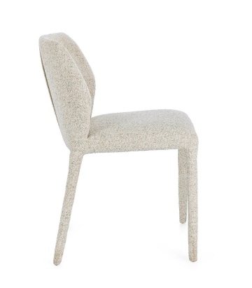 Set de 2 scaune Libby, din oțel și stofă, bej 50x55x77,5 cm - Img 5