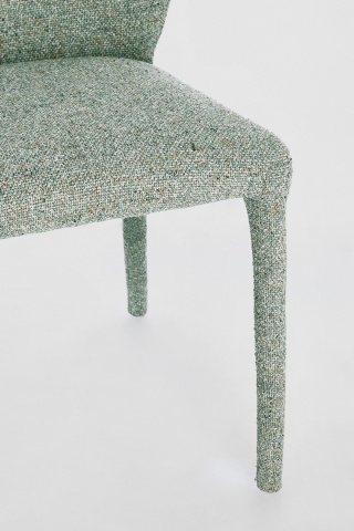 Set de 2 scaune Libby, din oțel și stofă, verde, 50x55x77,5 cm - Img 7