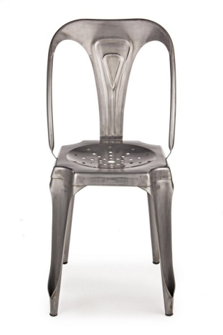 Set de 4 scaune , din metal cu finisaj antichizat, 42x48x84 cm - Img 2