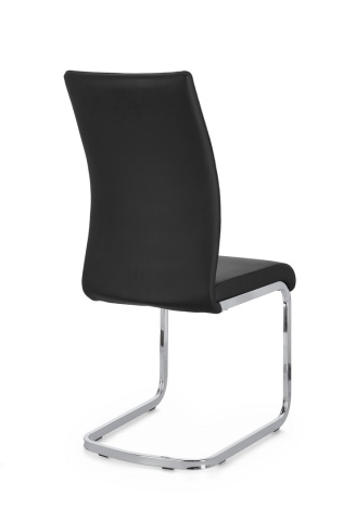 Set de 4 scaune Myra din piele ecologică, negru, 41x60x98 cm - Img 2