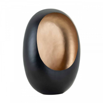 Suport lumanare din metal Raylan, gold/negru - Img 1