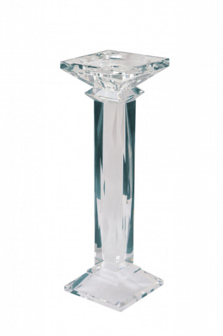Suport lumanare din sticla de cristal Petunia III, transparent - Img 1