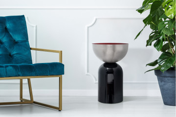 Suport pentru plante Art Deco argintiu - Img 2