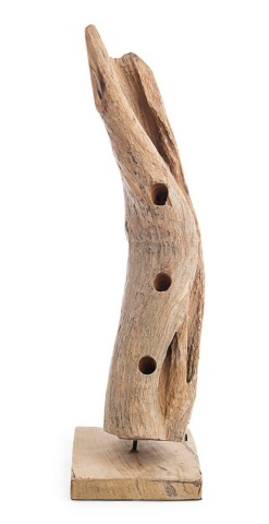 Suport sticle Adanya din rădăcină de tec, cu finisaj natural, 30x20x90 cm - Img 3
