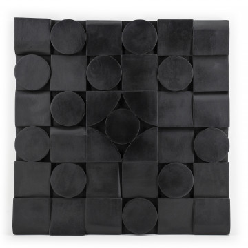 Tablou Dealuri negre din lemn 60x5x60 cm