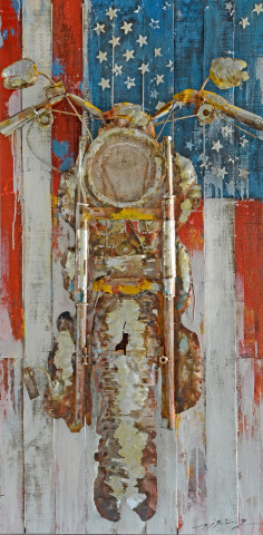 Tablou din metal United States I 70cm x 140cm - Img 1