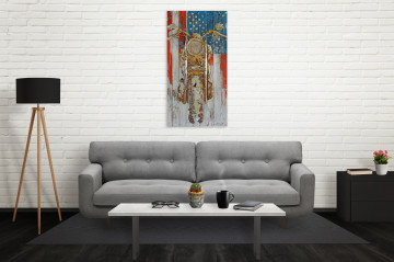 Tablou din metal United States I 70cm x 140cm - Img 2