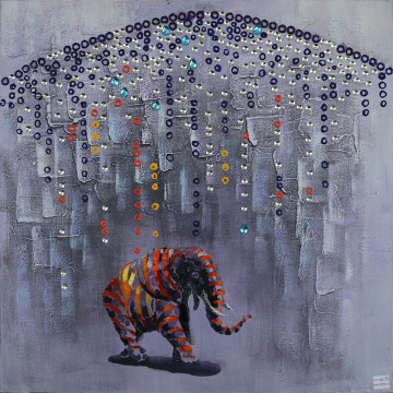 Tablou Elefant 80cm x 80cm - Img 1