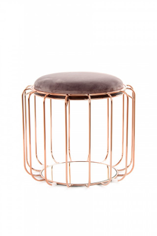 Taburet tapitat/masuta de cafea rotund/a Comfortable 50x50x45 cm lila