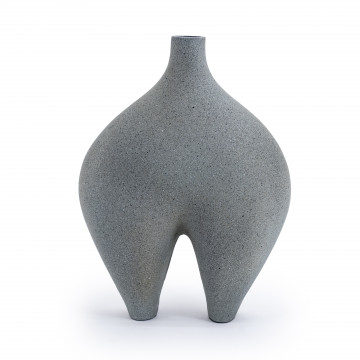 Vaza de aluminiu Momo mare gri 37 cm