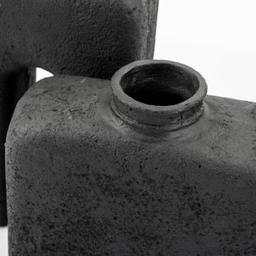 Vaza de ceramica Arca mica neagra 32 cm - Img 3