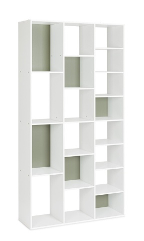 Bibliotecă Artic Sage Green din MDF alba 178 cm