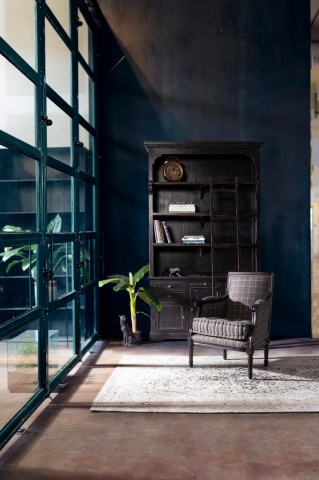 Bibliotecă Jefferson Black din lemn de mango neagra 233.7 cm - Img 10