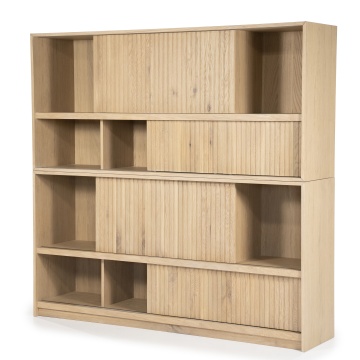 Bibliotecă Milo din lemn de stejar natur - Img 6