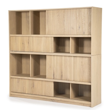 Bibliotecă Milo din lemn de stejar natur - Img 8