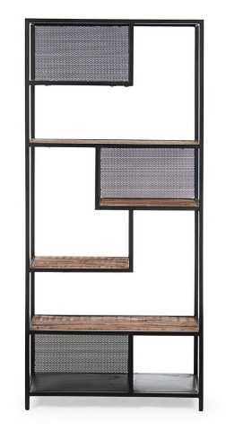 Bibliotecă Roderic din metal si lemn mango 188 cm - Img 3