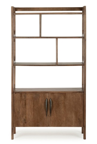 Bibliotecă Sherman din lemn de mango maro 180 cm - Img 3