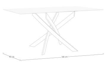 Blat din sticlă masă dining Modern, 160x90 cm - Img 2