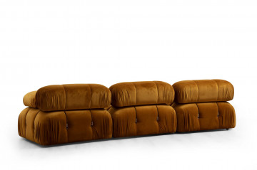 Coltar Bubble modular, 3 locuri, mustar - Img 2