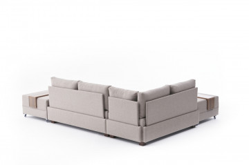 Coltar Fly pe stanga crem, 3 locuri, extensibil cu 2 parti modulare - Img 7