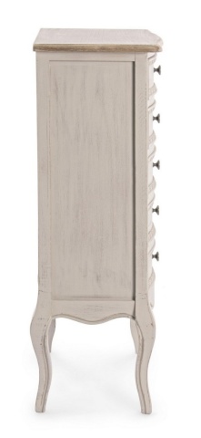 Comodă Clarisse cu 5 sertare, din lemn Paulownia și MDF, finisaj mat, 48x35x100 cm - Img 6