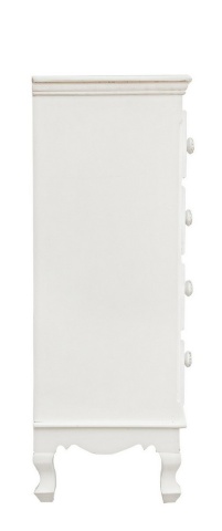 Comodă Clorine cu 4 sertare, cu motive florale încrustate, finisaj mat, 40x30x83 cm - Img 4