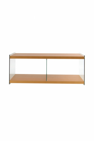 Comoda TV din sticla temperata Elementary aurie 120 cm - Img 2