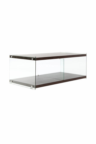 Comoda TV din sticla temperata Elementary maro inchis 120 cm