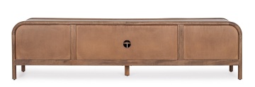 Comodă TV Sanat, cu 4 uși, din lemn de mango, front încrustat manual, 200x40x50 cm - Img 3