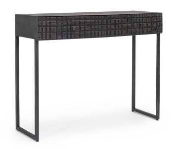 Consolă Dorset cu 2 sertare, din lemn și metal, 100x33x80 cm