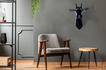Decoratiune de perete din rasina Giraffe Negru - Img 5